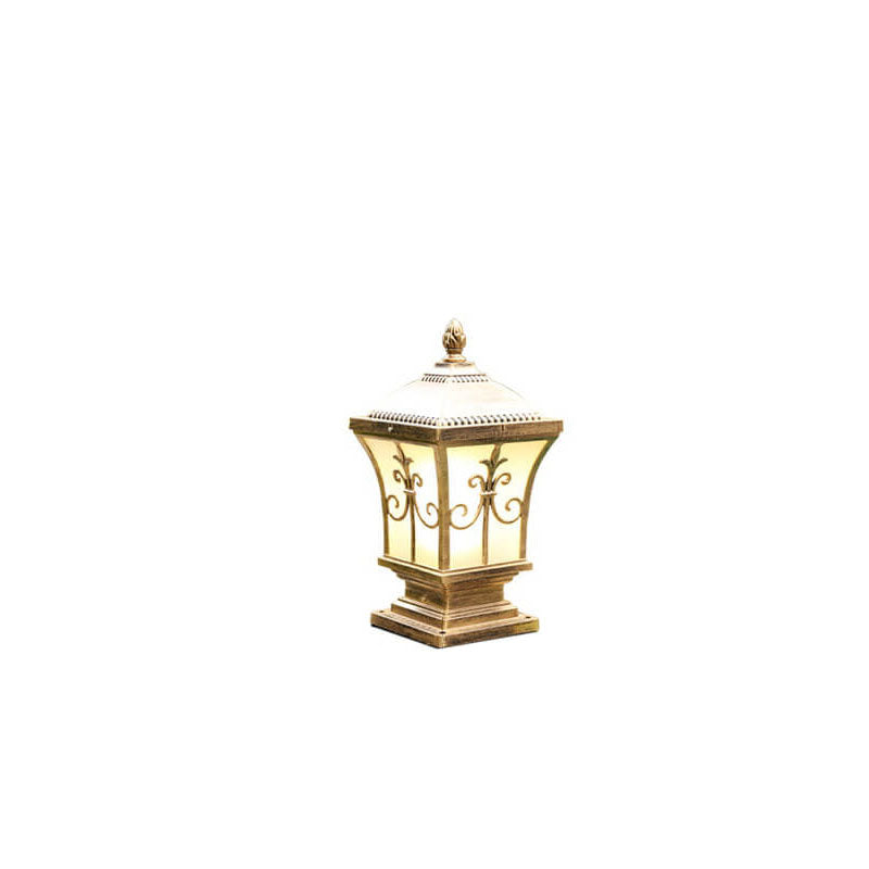 Modern Vintage Waterproof Patio Solar Outdoor Column Head Light Lumendat