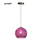 Contemporary Creative Aluminum Macaron Round 1-light Pendant Light for Living Room BulbSquare