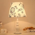Modern Simple Floral Fabric Iron Vase Base 1-Light Table Lamp Lumendat