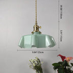 Traditional Japanese Cream Petal Glass Iron 1-light Pendant Light for Dining Room BulbSquare