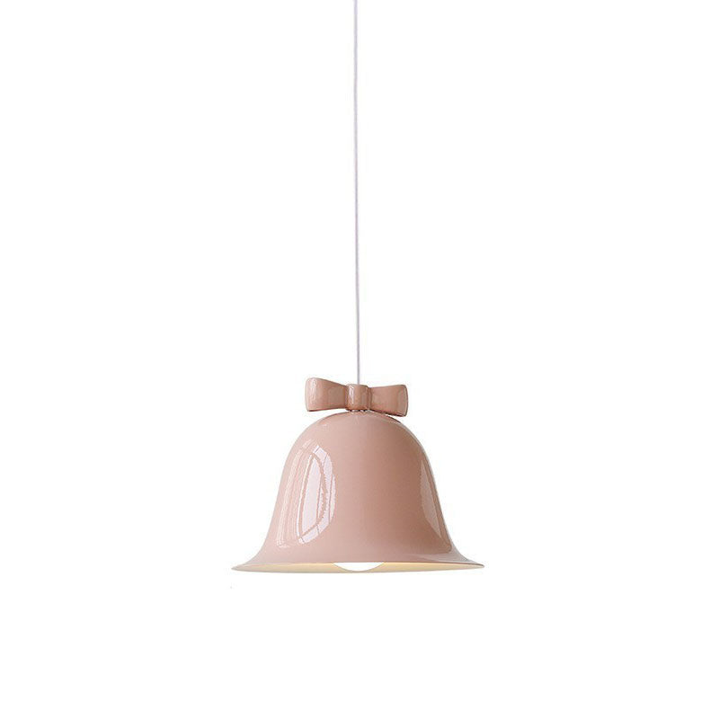 Contemporary Scandinavian Iron Bowknot Bell 1-light Pendant Light for Living Room