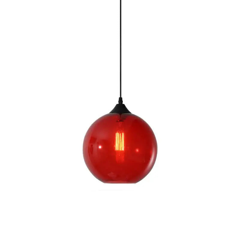 Nordic Minimalist Stained Round Glass 1-light Pendant Light Lumendat