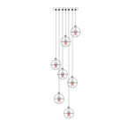 Modern Luxury Staircase Crystal Orb Ball Shade LED Loft Chandelier Lumendat