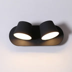 Modern Minimalist Dome Frosted Rotatable Aluminum LED Reading Wall Sconce Lamp For Bedroom