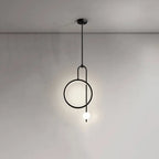 European Minimalist Light Luxury Circular Metal Acrylic LED Chandelier Lumendat