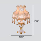 European Luxury Fabric Lace Resin 1-Light Table Lamp Lumendat