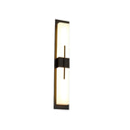 Outdoor Minimalist Rectangular Stainless Steel Acrylic LED Waterproof Wall Sconce Lamp Lumendat