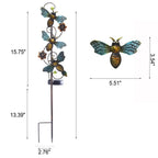 Solar Iron Hummingbird Butterfly Dragonfly Garden Lawn Landscape Light Lumendat