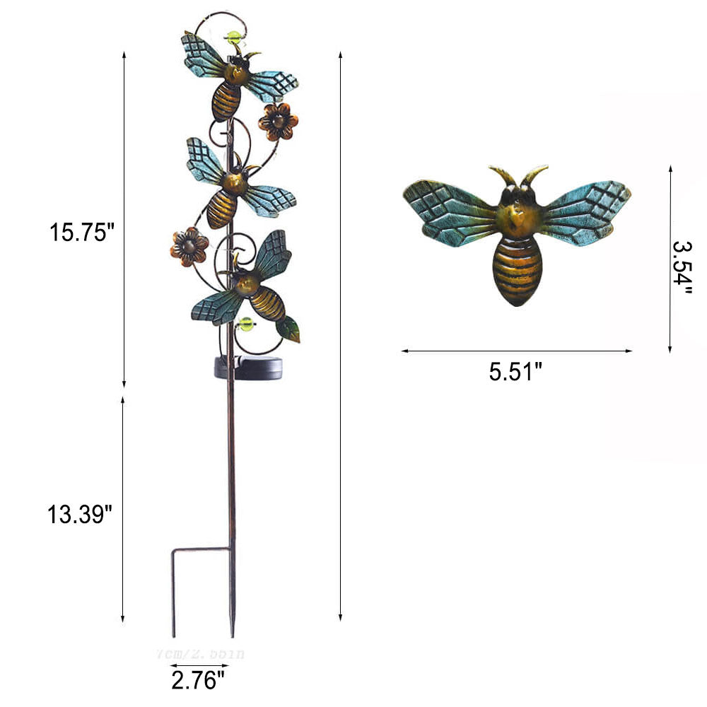 Solar Iron Hummingbird Butterfly Dragonfly Garden Lawn Landscape Light Lumendat