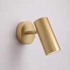 Modern Simplicity Plated Cylindrical Spotlight 1-Light Reading Wall Sconce Lamp