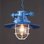 Industrial Vintage Blast Iron Cage 1-light Pendant Light Lumendat