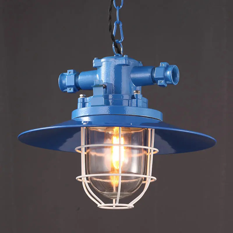 Industrial Vintage Blast Iron Cage 1-light Pendant Light Lumendat