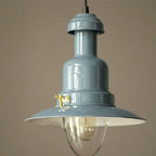 Scandinavian Industrial Iron Lacquered Round 1-light Pendant Light BulbSquare