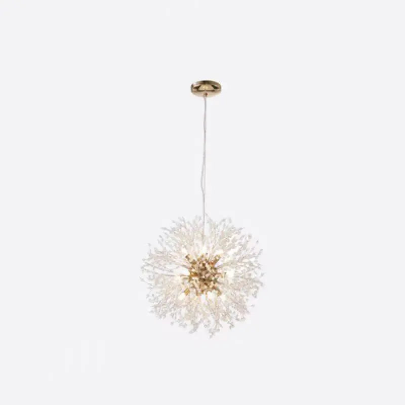 Contemporary Scandinavian Dandelion Metal Crystal 8/9/12/16 Light Chandelier for Bedroom Lumendat