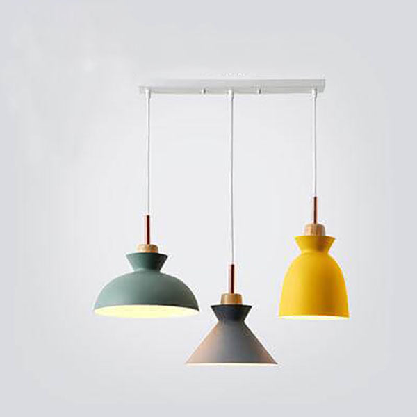 Nordic Macaron Metal 3-light Chandelier