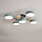 Contemporary Scandinavian Round Molecule Branch Design LED Semi-Flush Mount Ceiling Light For Living Room Lumendat