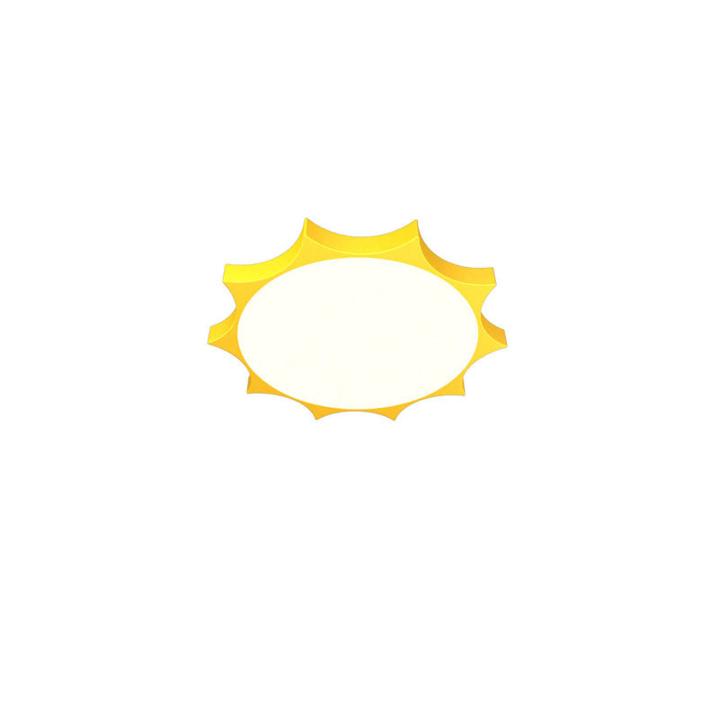 Lumendat Modern Children's Sun Iron Acrylic Frosted LED Flush Mount Ceiling Light Lumendat