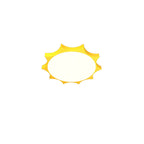 Lumendat Modern Children's Sun Iron Acrylic Frosted LED Flush Mount Ceiling Light Lumendat