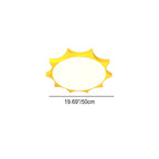 Lumendat Modern Children's Sun Iron Acrylic Frosted LED Flush Mount Ceiling Light Lumendat
