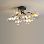 Modern Light Luxury Glass Magic Bean Round 4/6/8 Light Semi-Flush Mount Ceiling Light Lumendat