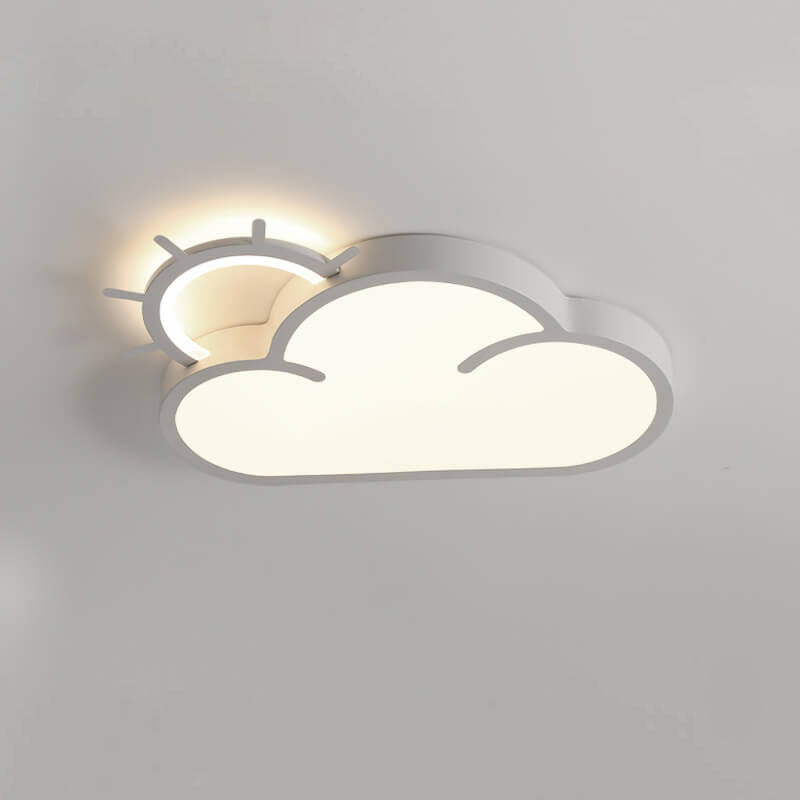 Lumendat Nordic Minimalist Cloudy Sun LED Kids Flush Mount Ceiling Light Lumendat