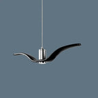 Contemporary Nordic Personality Wrought Iron Seagull LED Pendant Light for Living Room BulbSquare