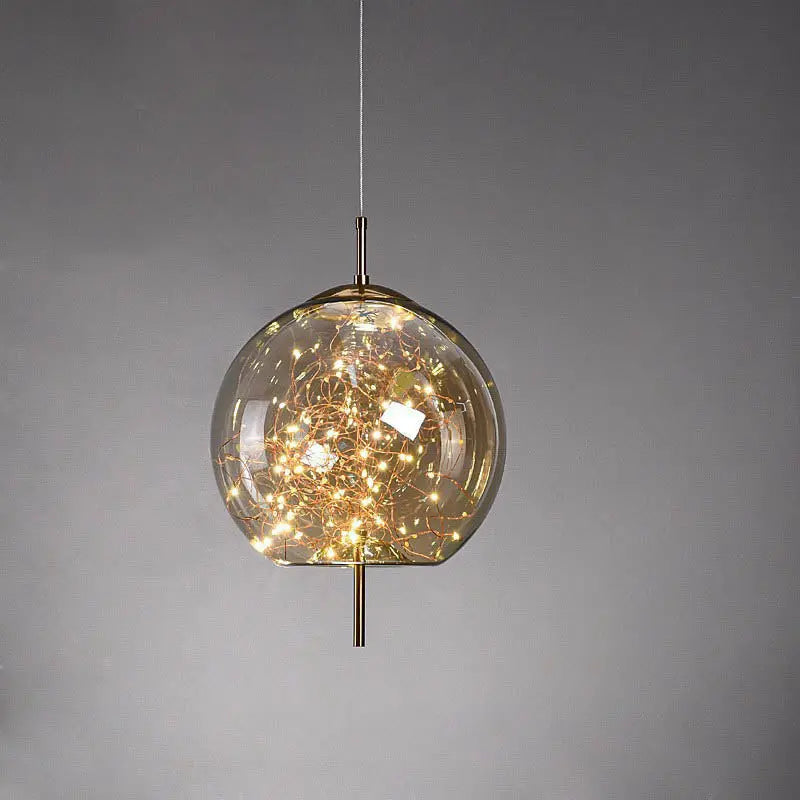 Contemporary Scandinavian Cylinder Oval Glass 1-light Pendant Light for Bedroom Lumendat