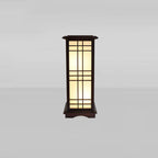 Traditional Chinese Rectangular Parchment Wood 1-Light Standing Floor Lamp For Entertainment Rooms Lumendat
