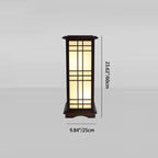 Traditional Chinese Rectangular Parchment Wood 1-Light Standing Floor Lamp For Entertainment Rooms Lumendat