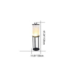 Modern Simplicity Cylinder Glass Steel 1-Light Landscape Light For Outdoor Patio Lumendat