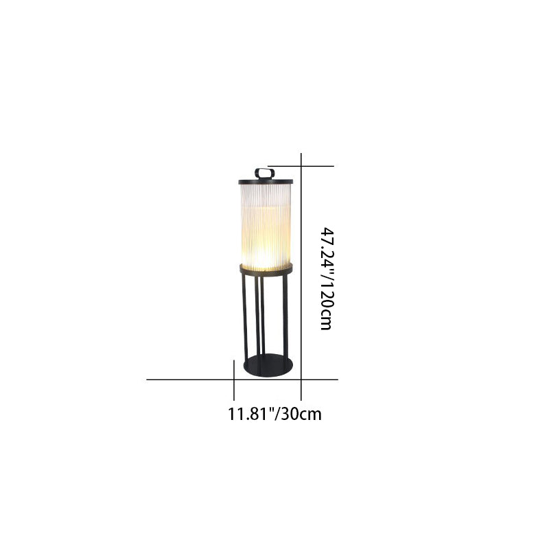 Modern Simplicity Cylinder Glass Steel 1-Light Landscape Light For Outdoor Patio Lumendat