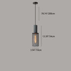 Contemporary Industrial Cylindrical Tapered Cement Iron 1-light Pendant Light for Living Room Lumendat