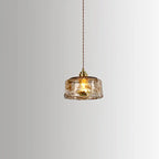 Vintage Amber Glass 1-light Pendant Light BulbSquare