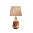 Nordic Vertical Pattern Ceramic Fabric 1-Light Table Lamp Lumendat