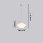 Lumendat Contemporary Creative Kids Cloud Crown Iron PE Crystal LED Pendant Light For Bedroom Lumendat