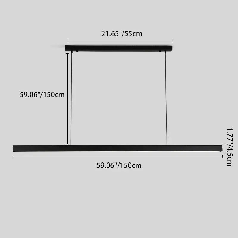 Modern Minimalist Long Strip LED Pendant Light Lumendat