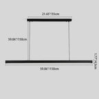 Modern Minimalist Long Strip LED Pendant Light Lumendat