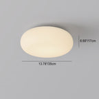 Modern Minimalist Oval Iron Pe LED Flush Mount Ceiling Light for Bedroom BulbSquare