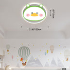 Lumendat Contemporary Creative Cartoon Animal Duck Acrylic LED Flush Mount Ceiling Light For Bedroom Lumendat