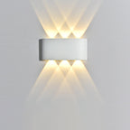 Modern Minimalist Waterproof Cylinder Rectangular Aluminium Iron Acrylic LED Wall Sconce Lamp For Outdoor Patio