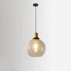 Vintage Minimalist Semi-circular Cone Cup Iron Glass 1-light Pendant Light BulbSquare