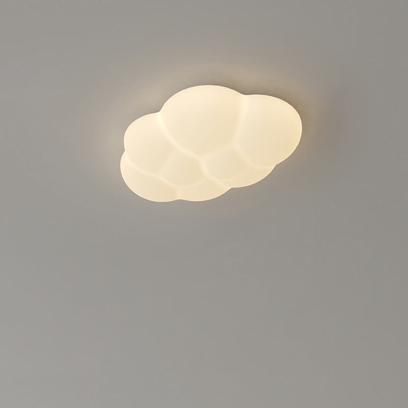 Contemporary Scandinavian Iron PE Cloud Shade LED Flush Mount Ceiling Light For Bedroom Lumendat