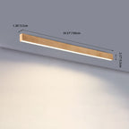 Modern Minimalist Wood Grain Aluminum Strips LED Flush Mount Ceiling Light BulbSquare