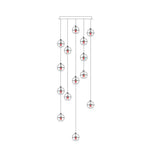 Modern Luxury Staircase Crystal Orb Ball Shade LED Loft Chandelier Lumendat