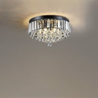 Modern Luxury Round Iron Crystal Beads 6/9-Light Flush Mount Ceiling Light For Living Room Lumendat