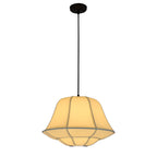 Modern Chinese Iron Sheepskin Oval Lantern 1-light Pendant Light BulbSquare