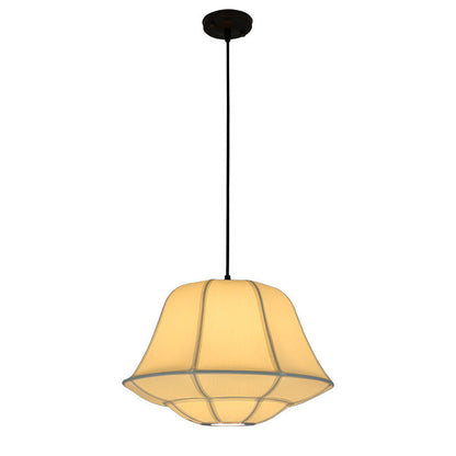 Modern Chinese Iron Sheepskin Oval Lantern 1-light Pendant Light