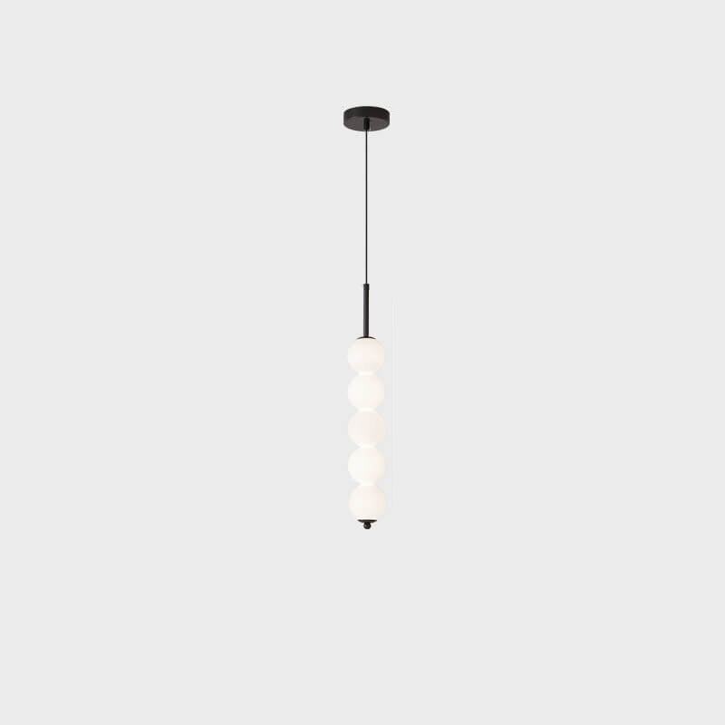 Nordic Creative Brass Spherical Glass Long Strip LED Pendant Light BulbSquare
