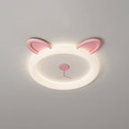 Lumendat Contemporary Creative Cartoon Panda PE Resin LED Kids Flush Mount Ceiling Light For Bedroom Lumendat