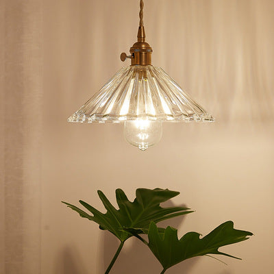 Textured Glass 1-light Single Dome Pendant Light